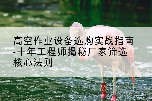 西夏剪叉式升降机厂家-高空作业设备选购实战指南-十年工程师揭秘厂家筛选核心法则