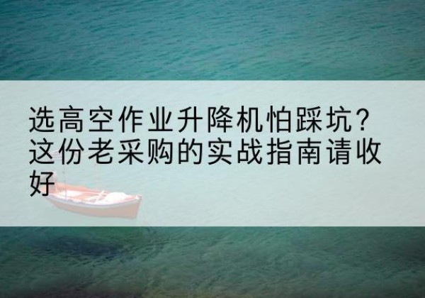 西夏高空作业升降机厂家推荐-选高空作业升降机怕踩坑？这份老采购的实战指南请收好